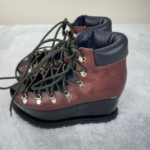 Sacai Leather Platform Boots Made in Japan US 5 - Picture 9 of 12